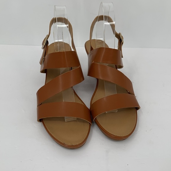 Franco Sarto Dodger wedge sandal shoe strappy brown caramel heel strap 11 - Picture 3 of 7
